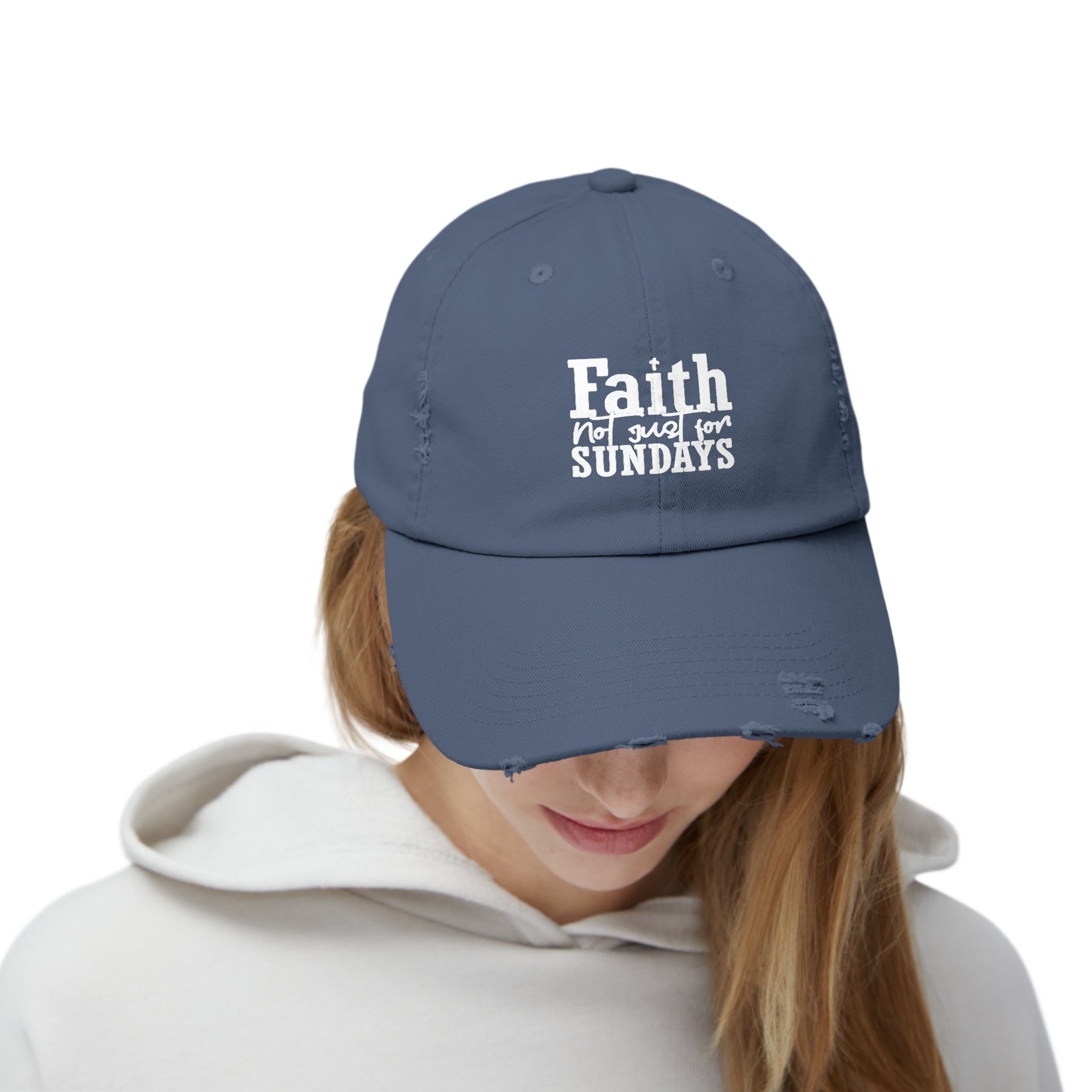 Faith Unisex Distressed Cap