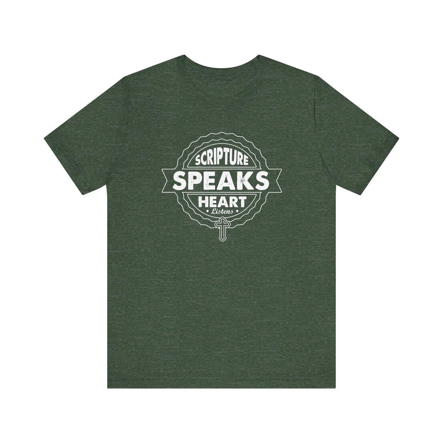 Scripture Speaks Heart Unisex Jersey Short Sleeve Tee