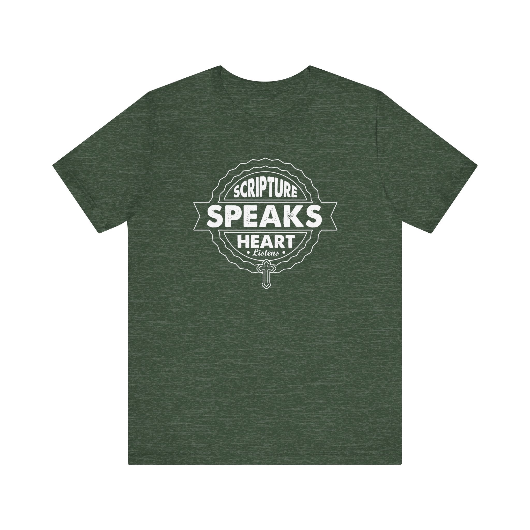 Scripture Speaks Heart Unisex Jersey Short Sleeve Tee