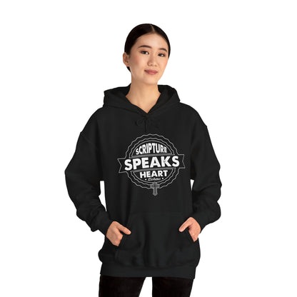 Scripture Speaks Heart Heavy Blend™ Hooded Sweatshirt