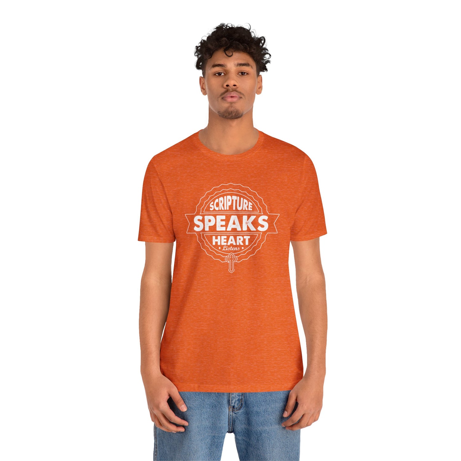 Scripture Speaks Heart Unisex Jersey Short Sleeve Tee