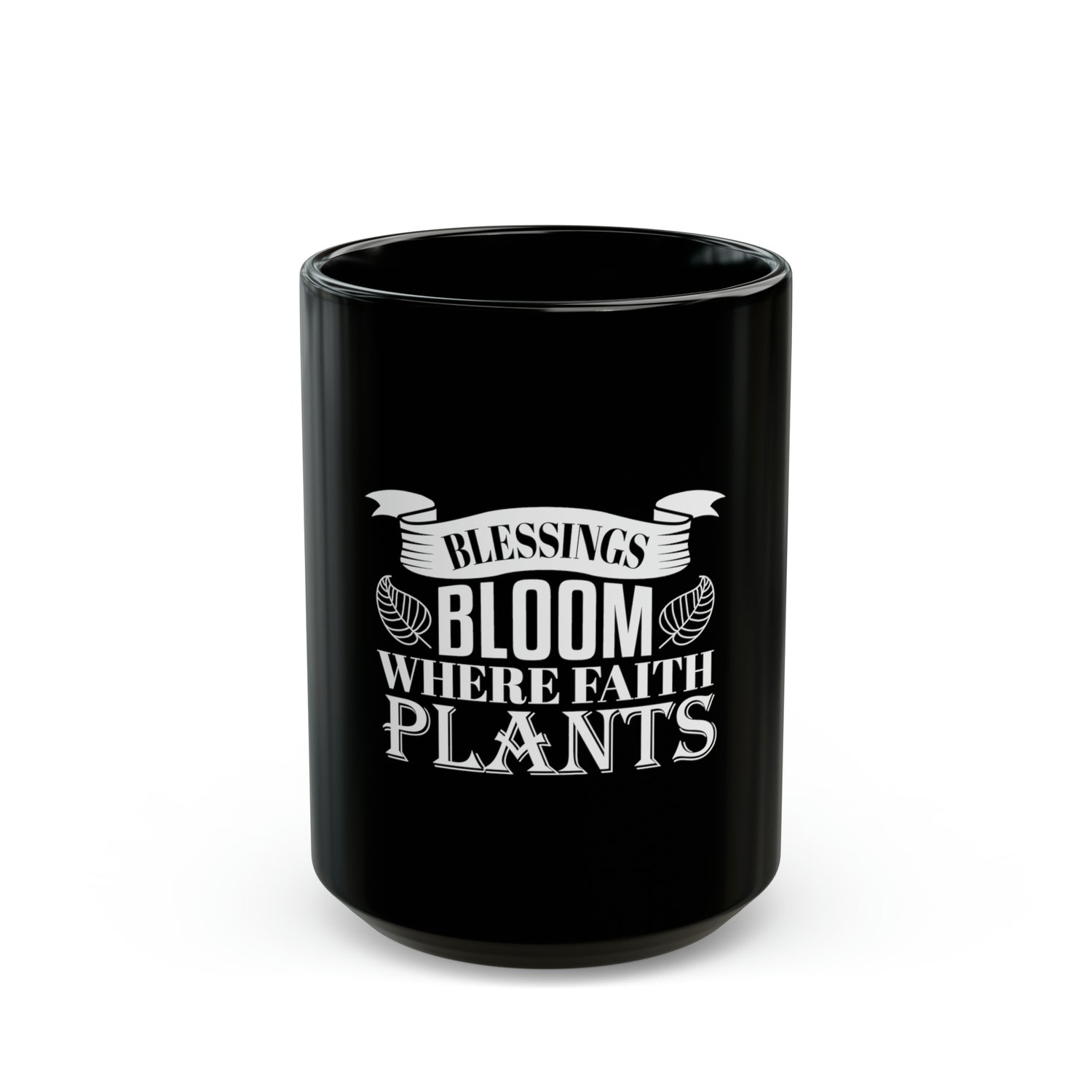 Bloom Black Mug