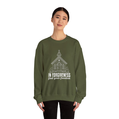 In Forgiveness Find your freedom  Unisex Heavy Blend™ Crewneck Sweatshirt