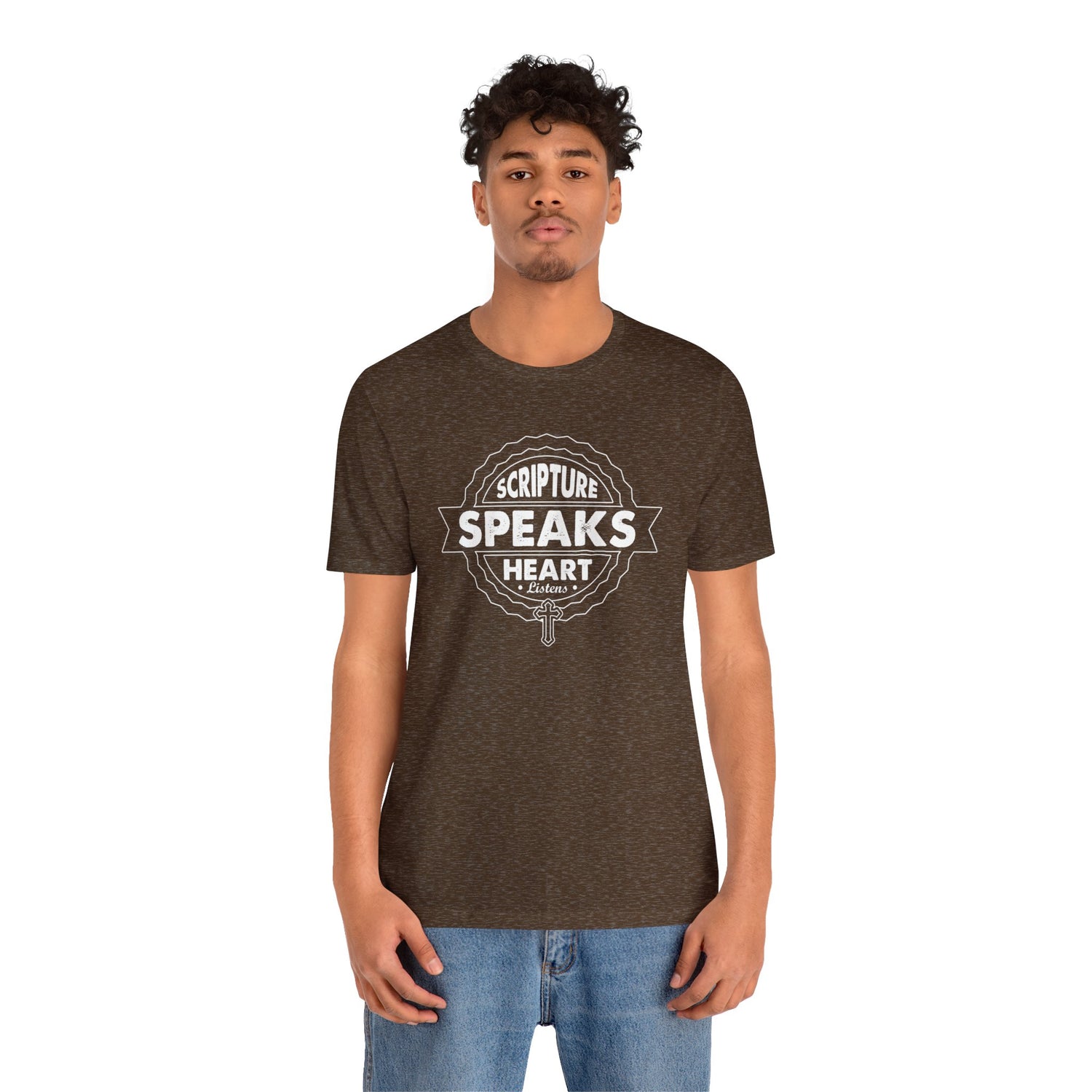 Scripture Speaks Heart Unisex Jersey Short Sleeve Tee