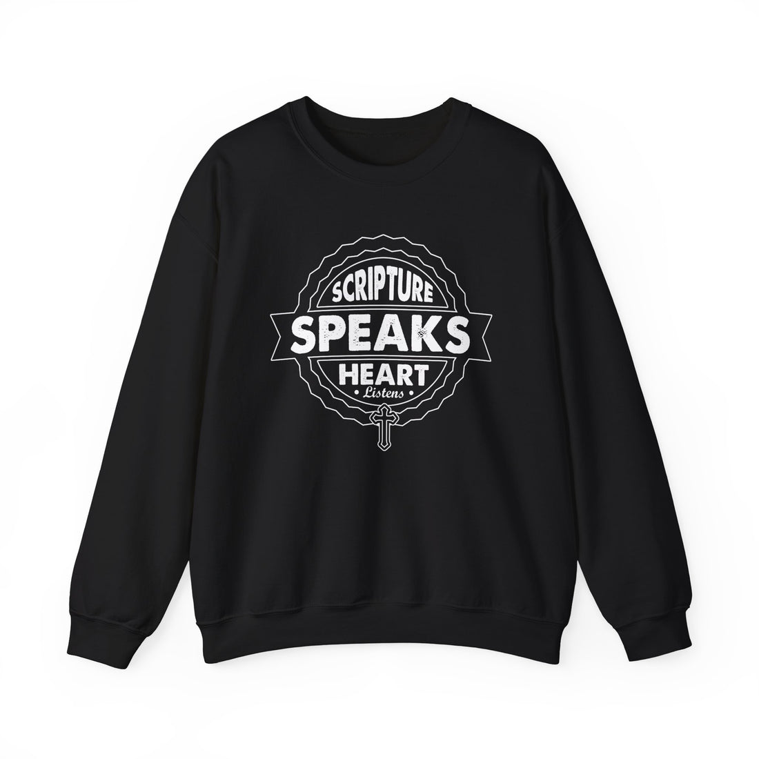 Scripture Speaks Heart Unisex Heavy Blend™ Crewneck Sweatshirt