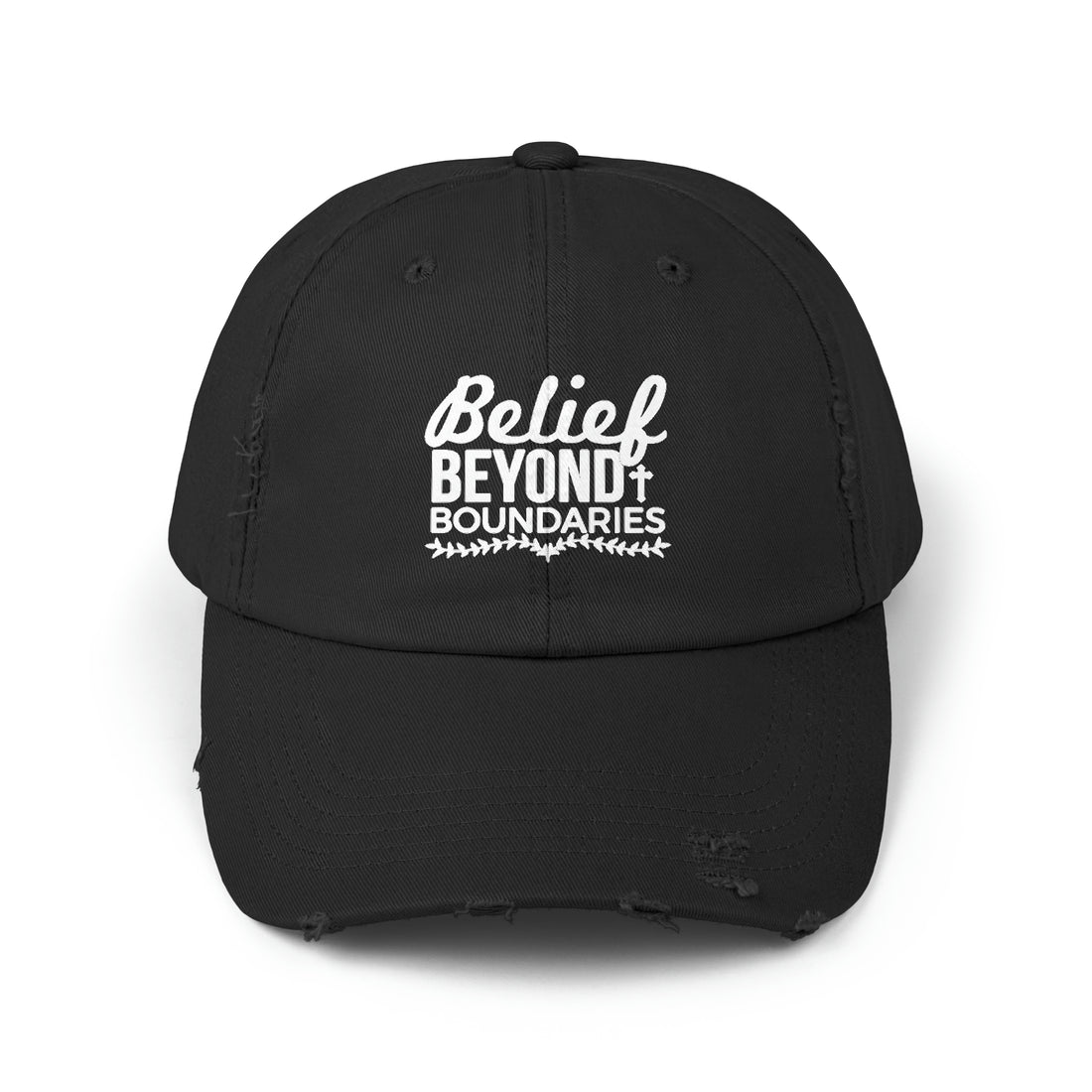 Belief Beyond Unisex Distressed Cap