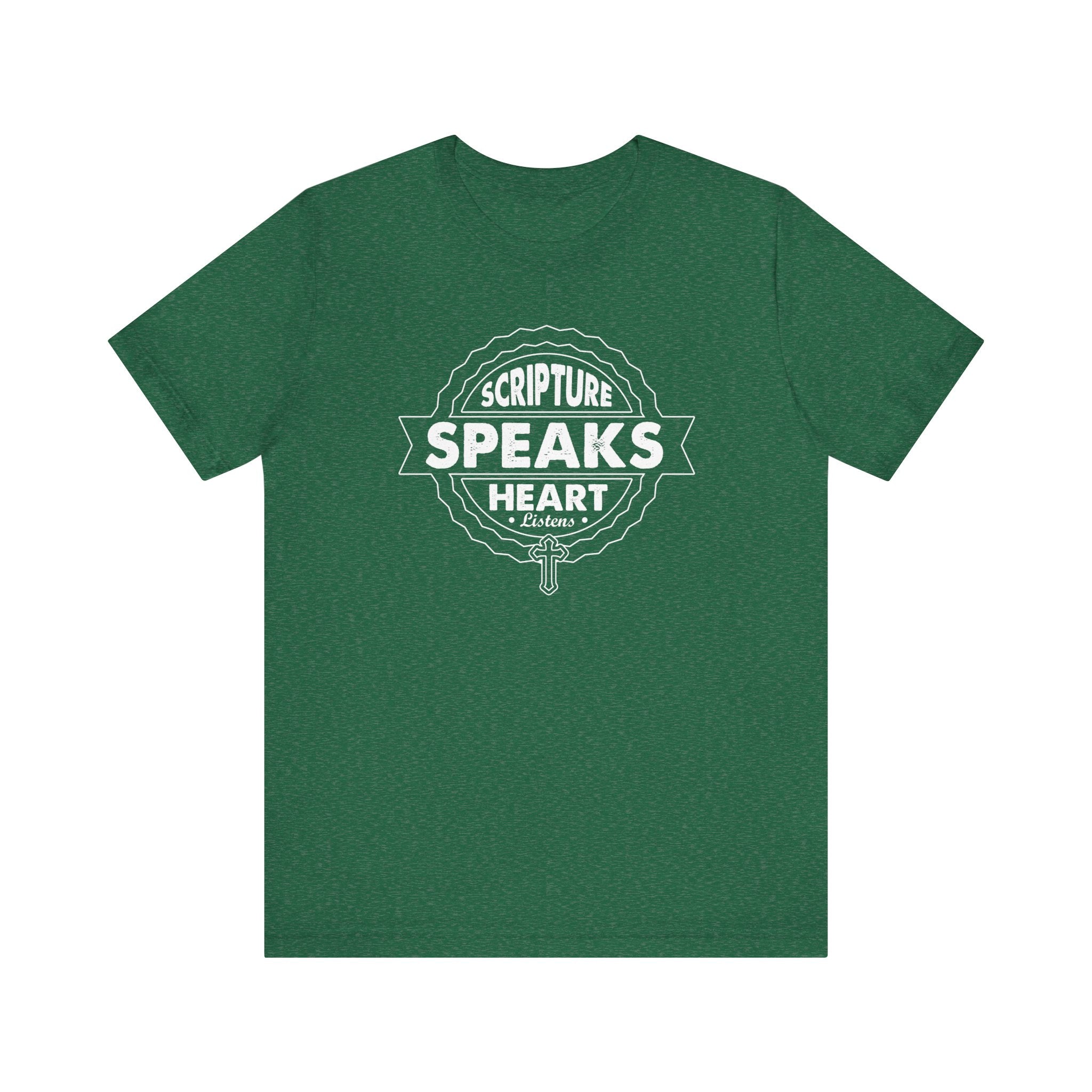 Scripture Speaks Heart Unisex Jersey Short Sleeve Tee