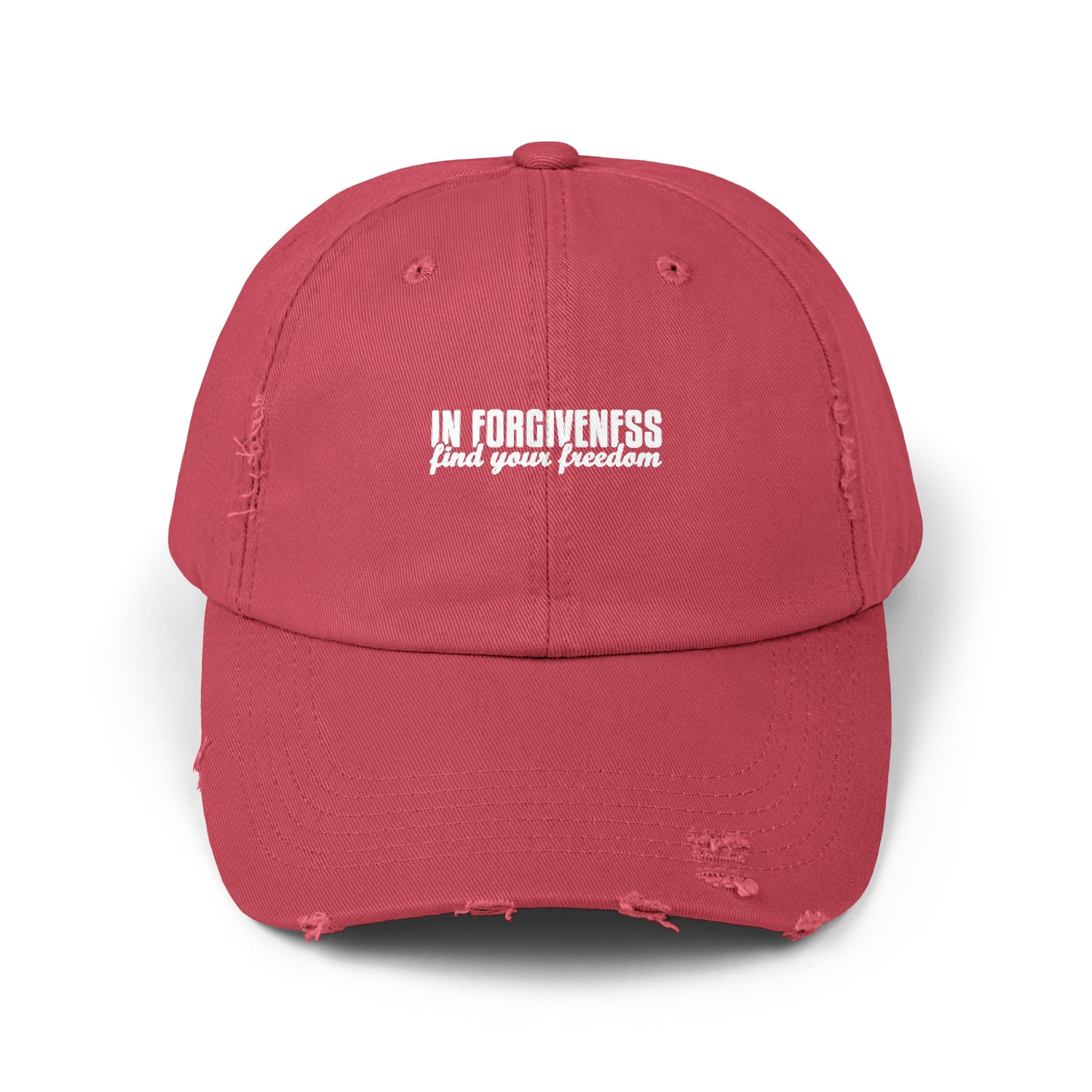 In Forgiveness Unisex Distressed Cap