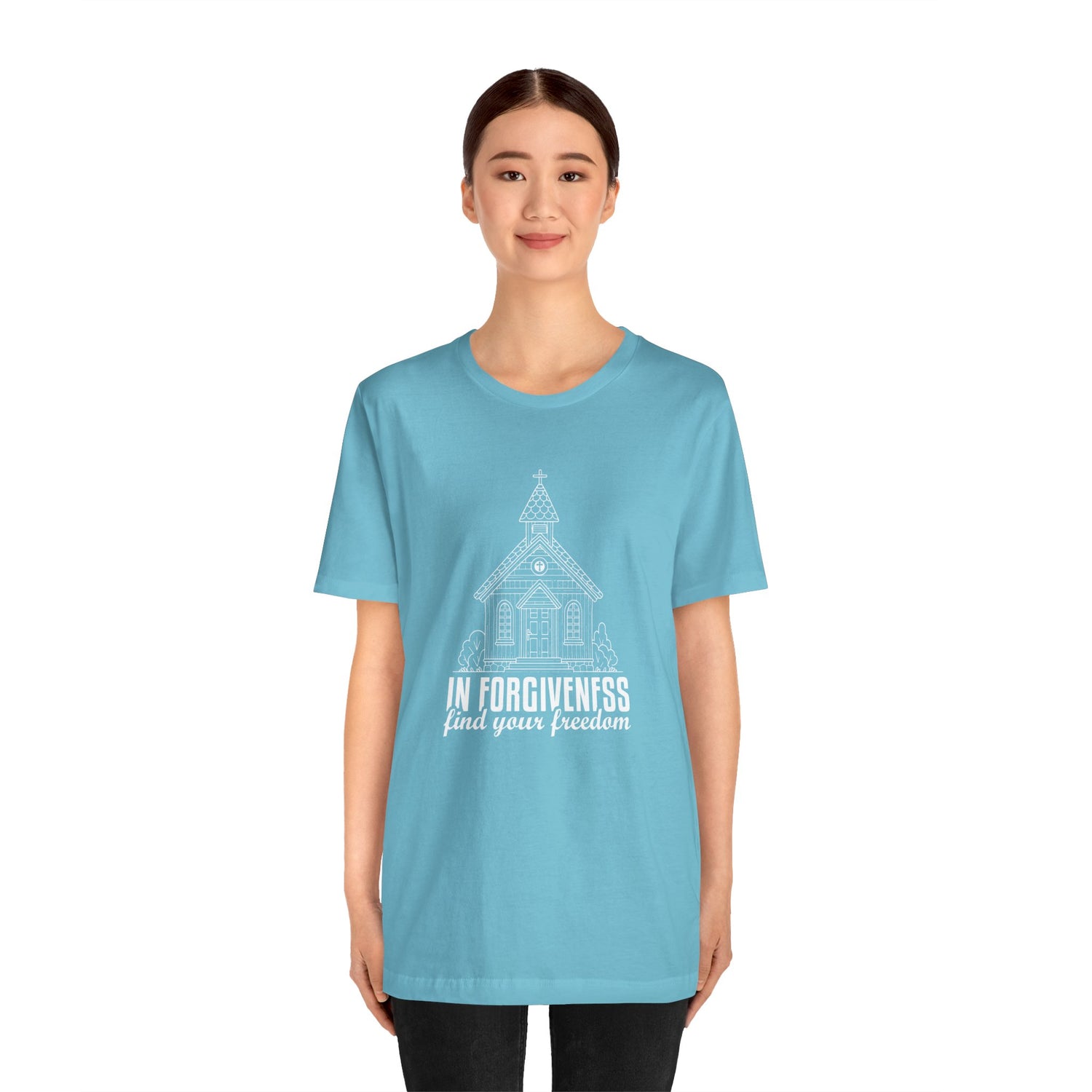 In Forgiveness Find your freedom  Unisex Jersey Short Sleeve Tee