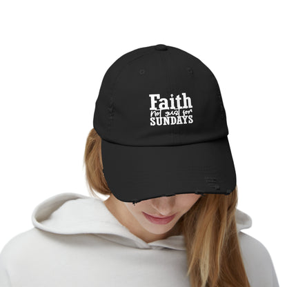 Faith Unisex Distressed Cap