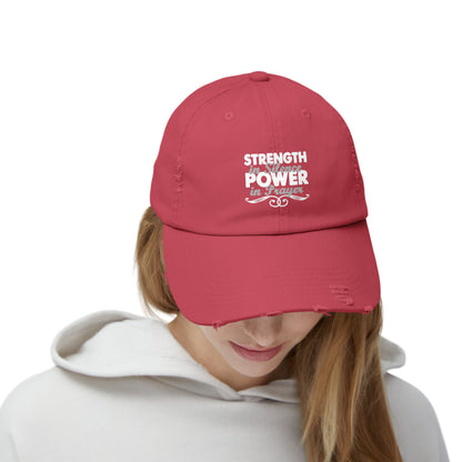 Strength Unisex Distressed Cap