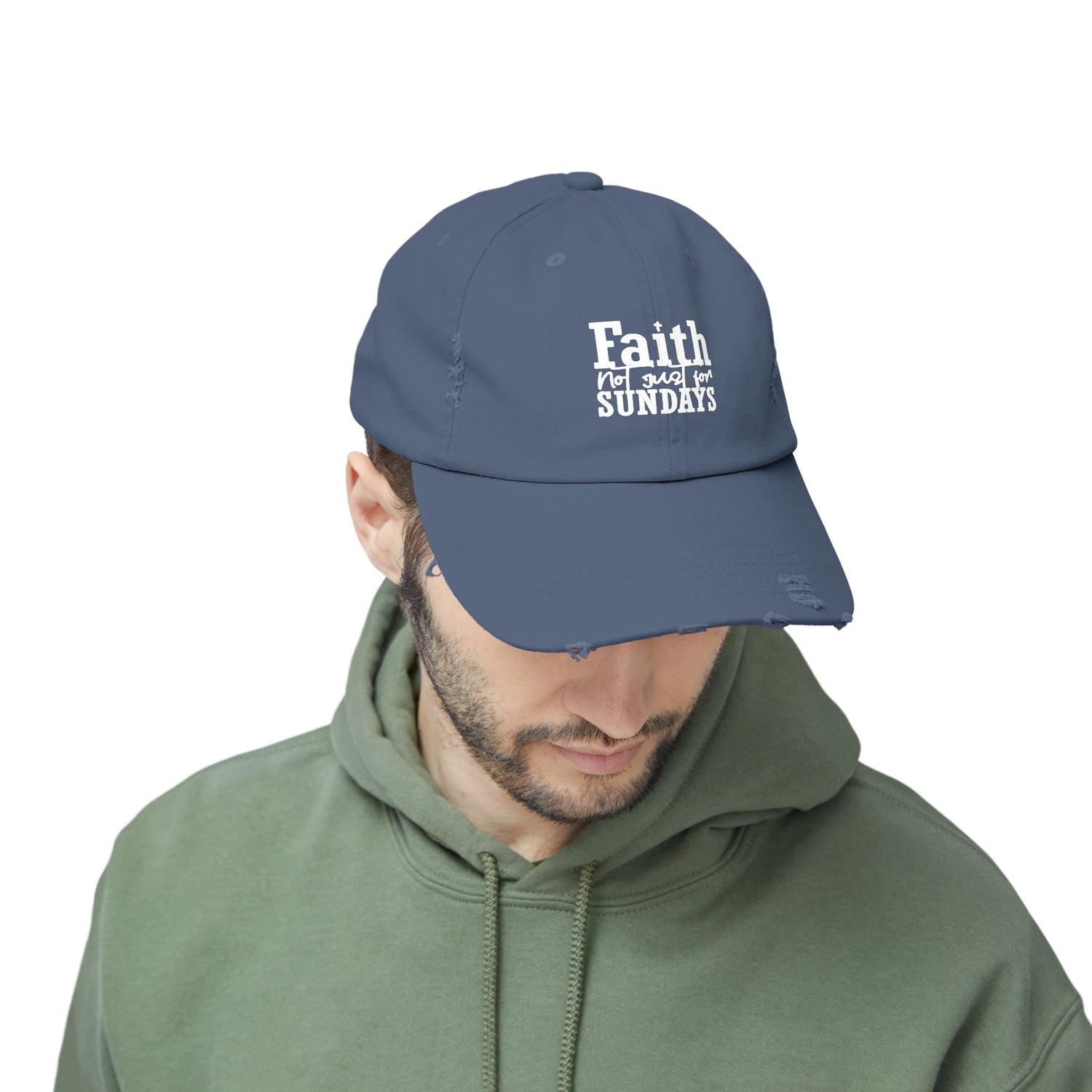 Faith Unisex Distressed Cap