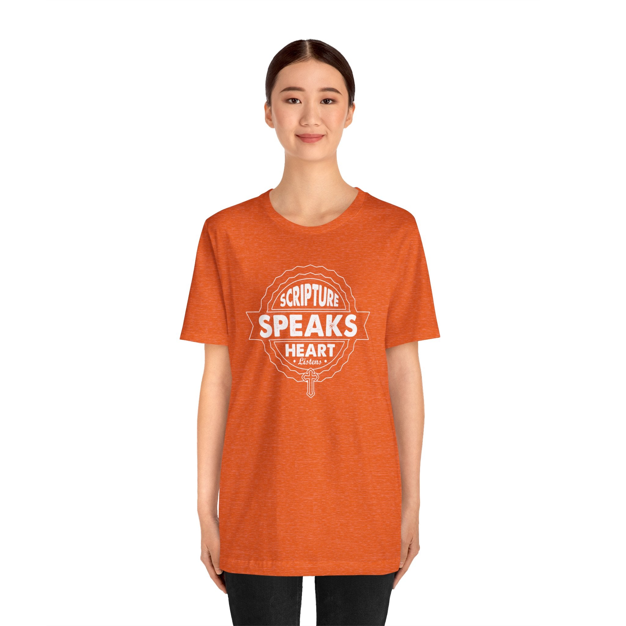 Scripture Speaks Heart Unisex Jersey Short Sleeve Tee