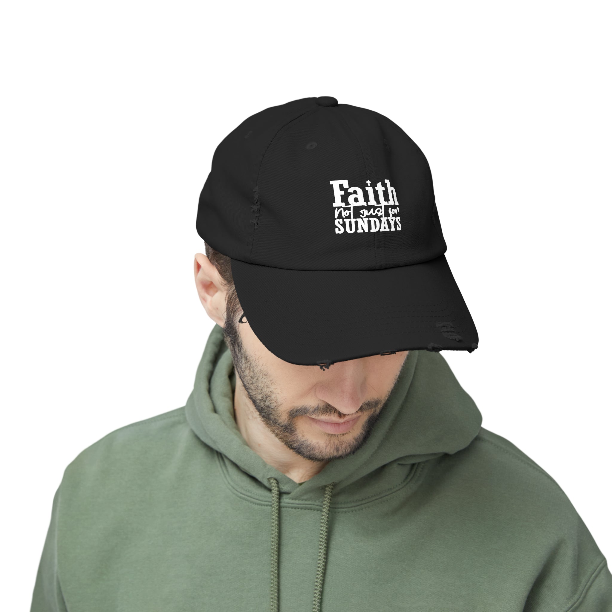 Faith Unisex Distressed Cap