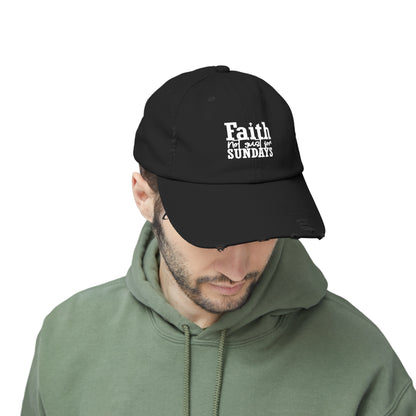 Faith Unisex Distressed Cap