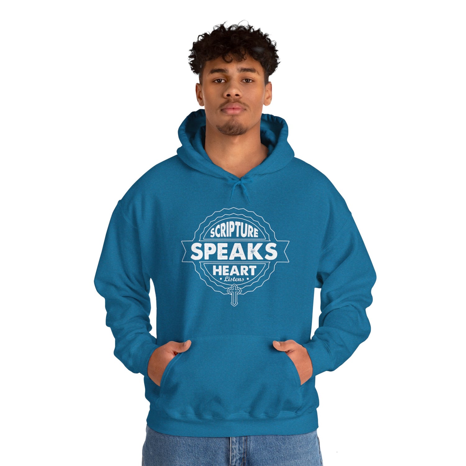 Scripture Speaks Heart Heavy Blend™ Hooded Sweatshirt