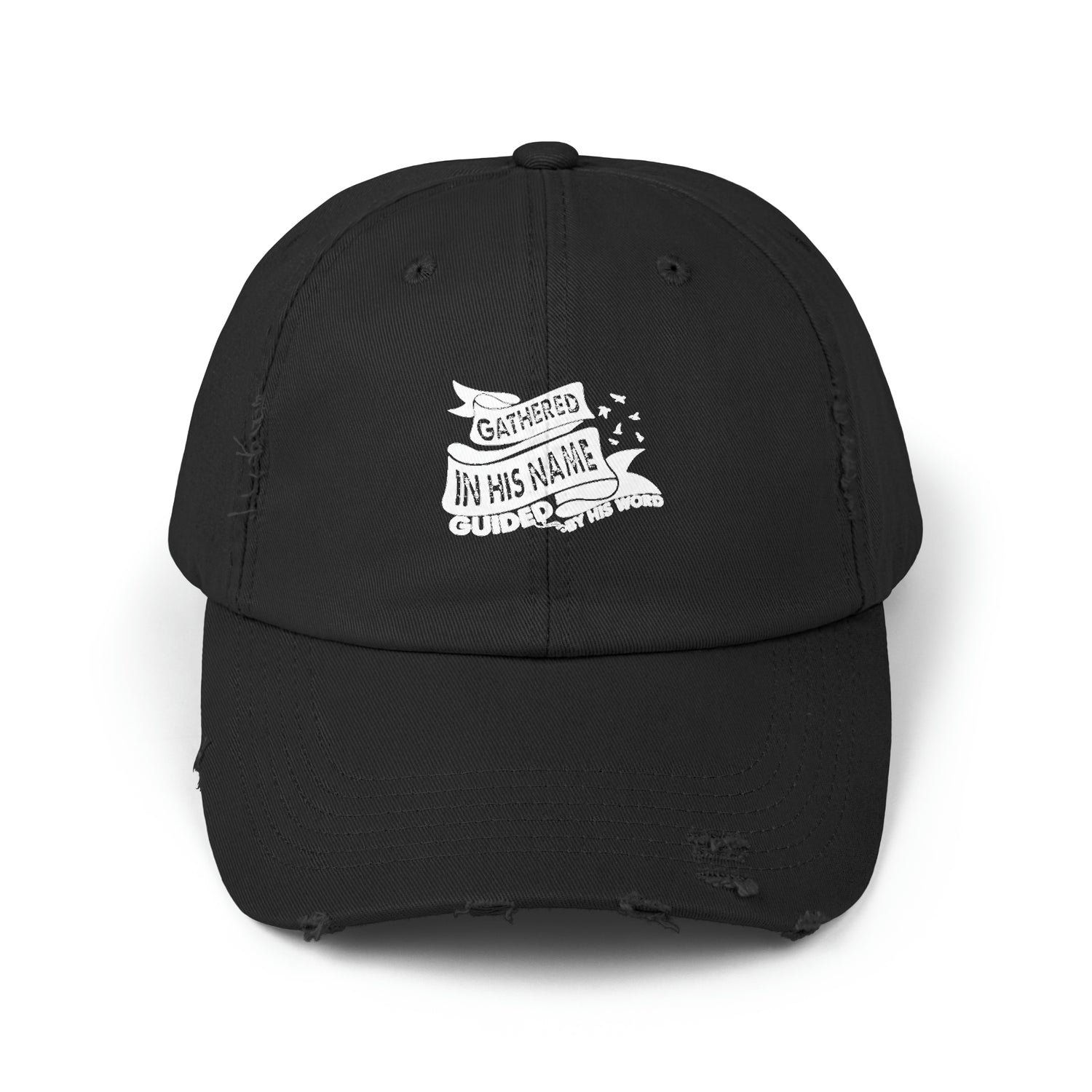 In His Name Unisex Distressed Cap