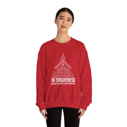 In Forgiveness Find your freedom  Unisex Heavy Blend™ Crewneck Sweatshirt