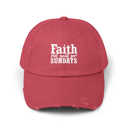 Faith Unisex Distressed Cap