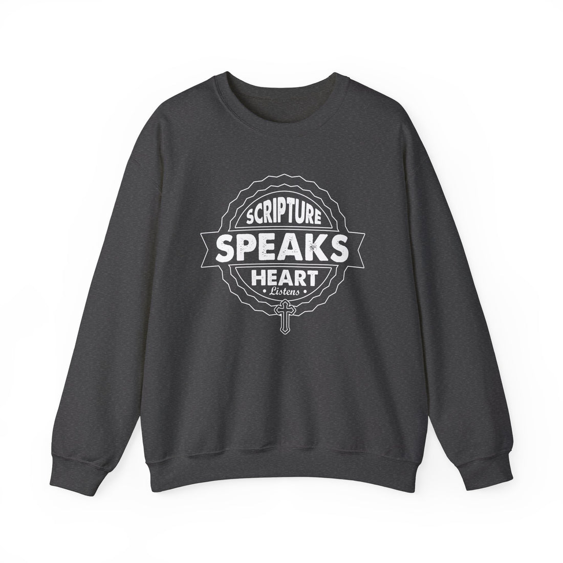 Scripture Speaks Heart Unisex Heavy Blend™ Crewneck Sweatshirt