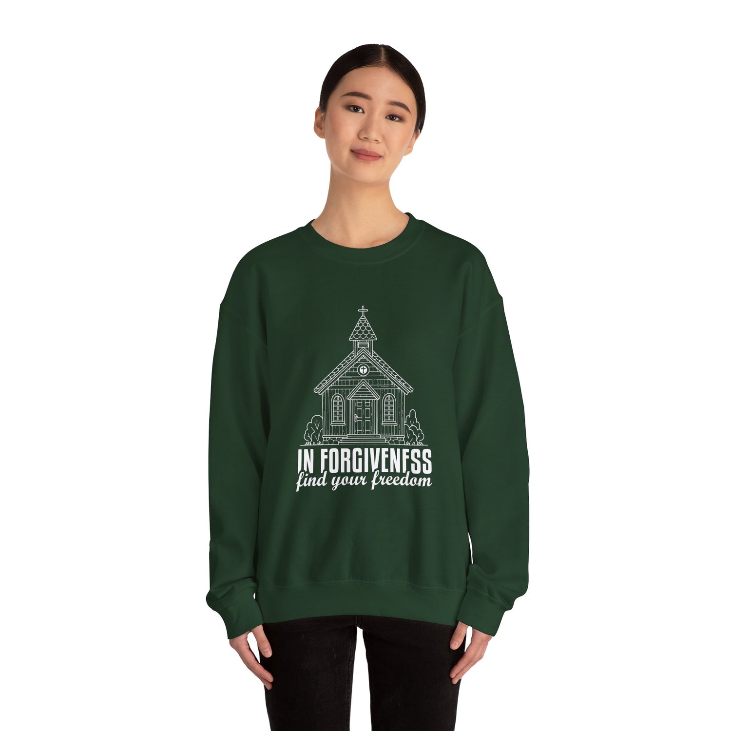 In Forgiveness Find your freedom  Unisex Heavy Blend™ Crewneck Sweatshirt