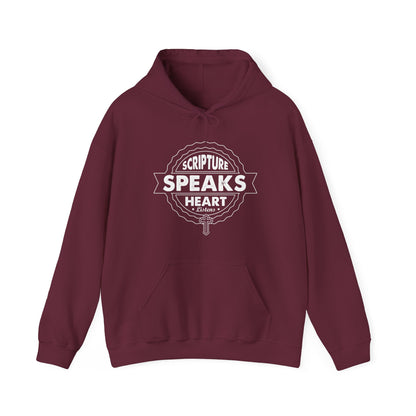 Scripture Speaks Heart Heavy Blend™ Hooded Sweatshirt