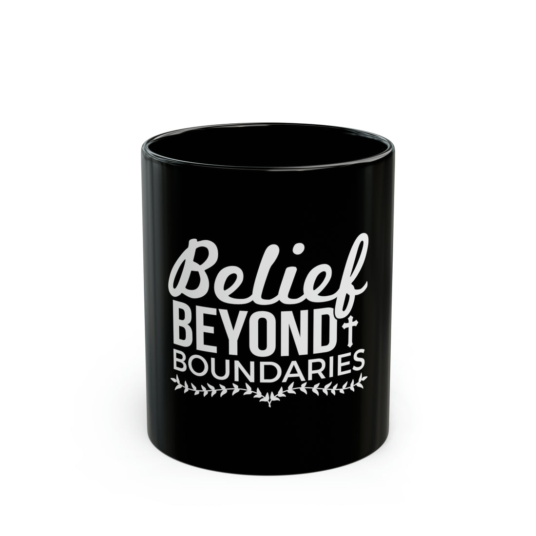 Belief Beyond Black Mug