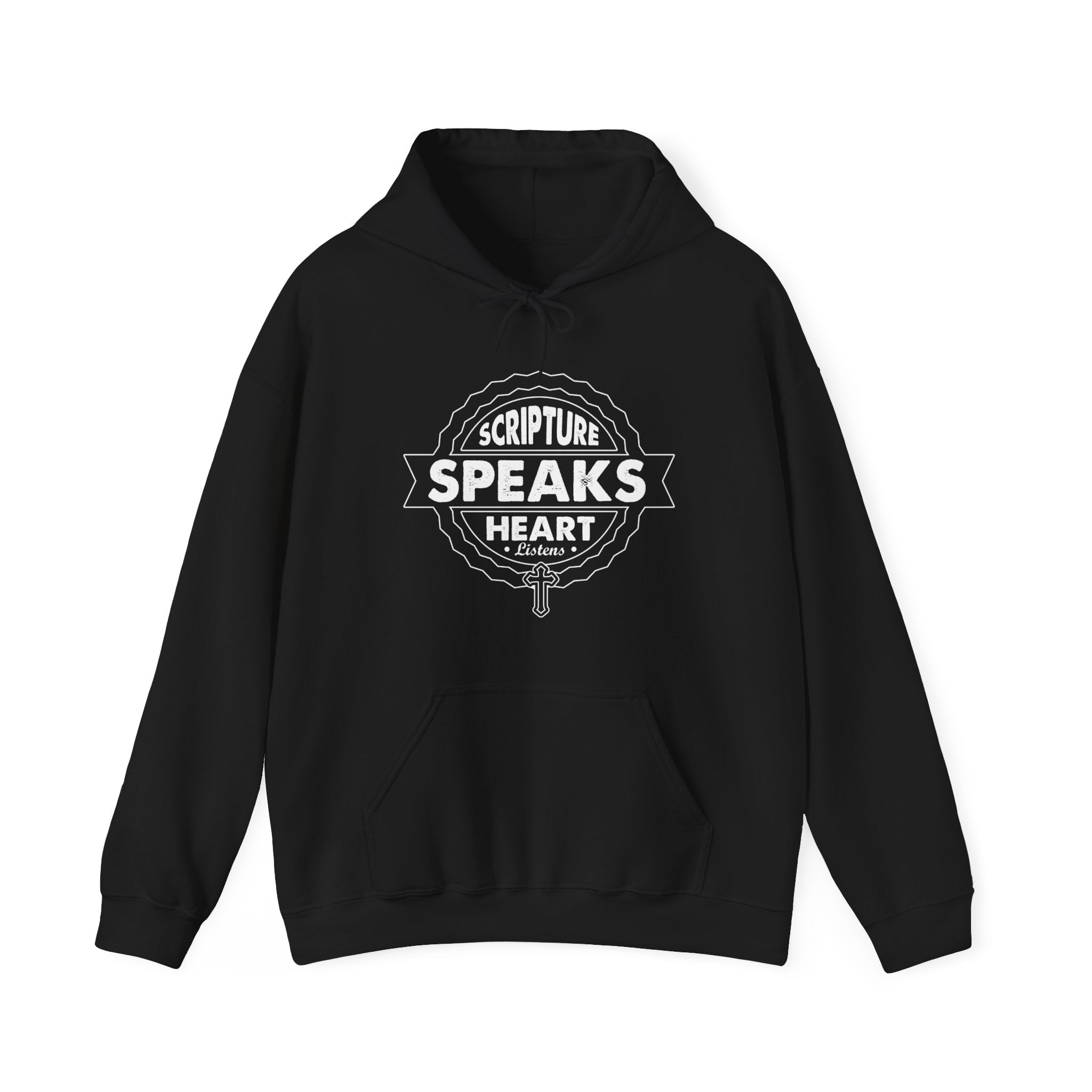 Scripture Speaks Heart Heavy Blend™ Hooded Sweatshirt