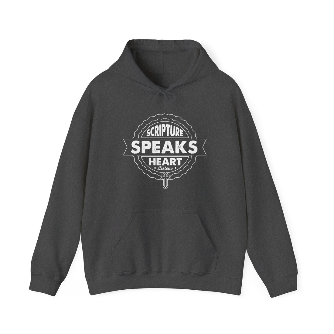 Scripture Speaks Heart Heavy Blend™ Hooded Sweatshirt