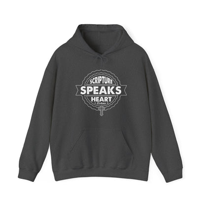 Scripture Speaks Heart Heavy Blend™ Hooded Sweatshirt