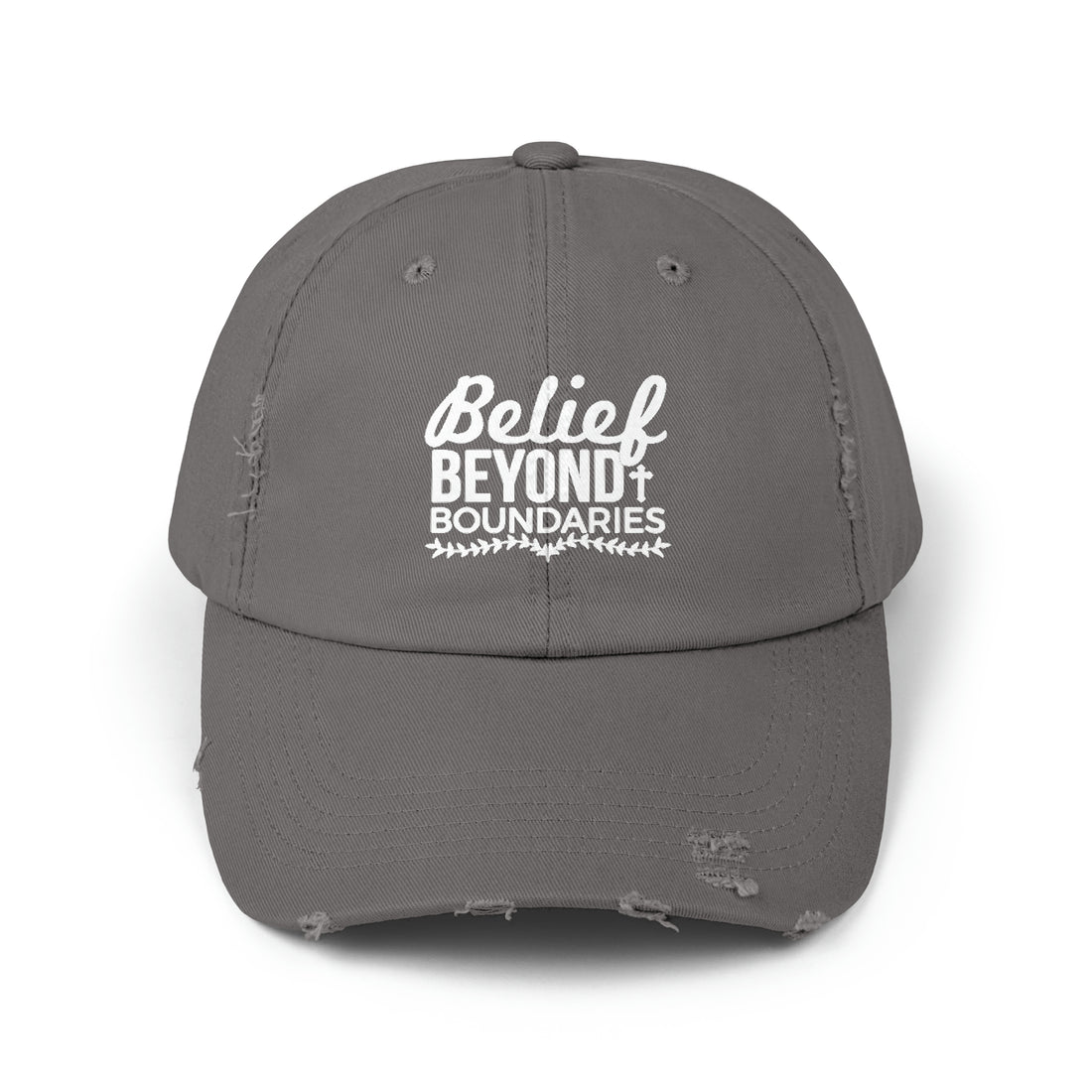 Belief Beyond Unisex Distressed Cap