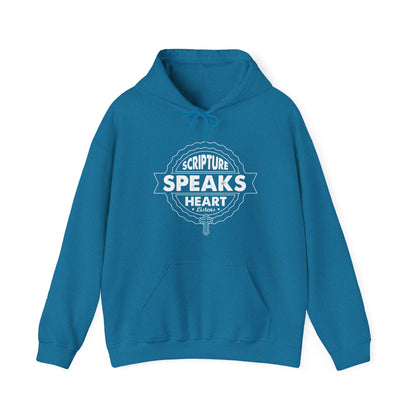 Scripture Speaks Heart Heavy Blend™ Hooded Sweatshirt