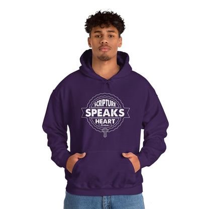 Scripture Speaks Heart Heavy Blend™ Hooded Sweatshirt