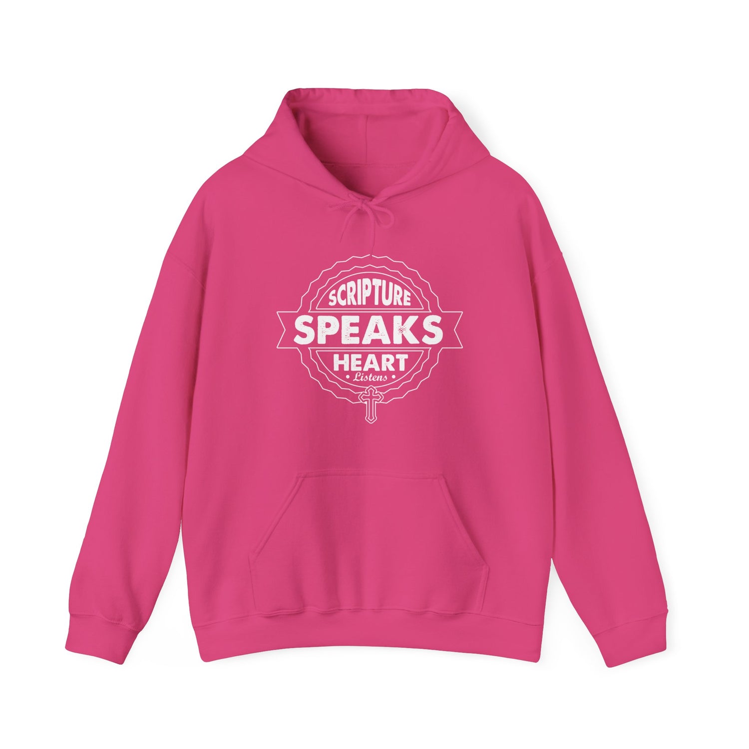 Scripture Speaks Heart Heavy Blend™ Hooded Sweatshirt